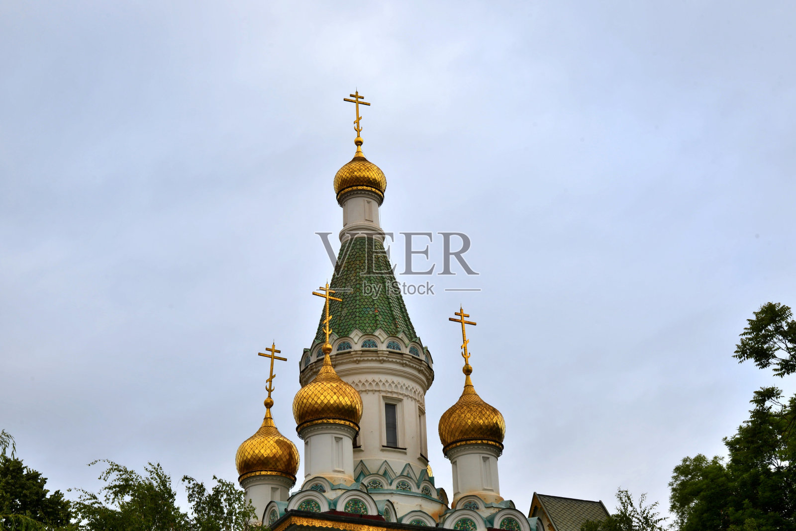 索菲亚的洋葱圆顶天际线照片摄影图片