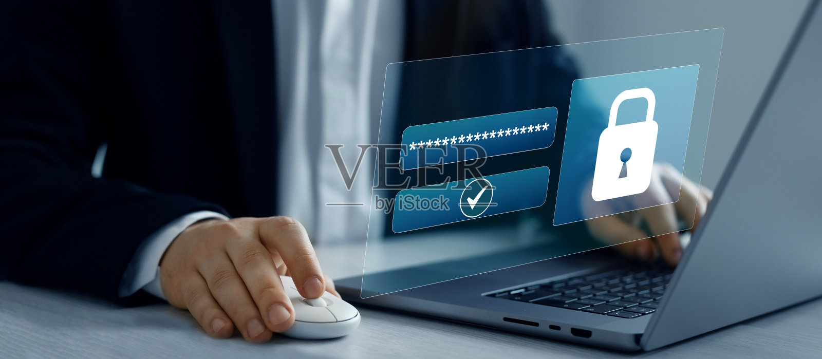 网络安全保护理念。保护自己免受网络攻击和个人数据的侵害。保护数据访问。照片摄影图片