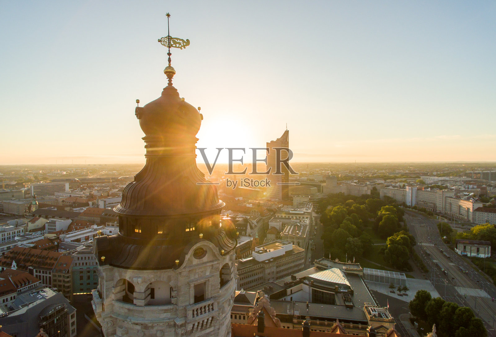 莱比锡市景|莱比锡市政厅大厦照片摄影图片