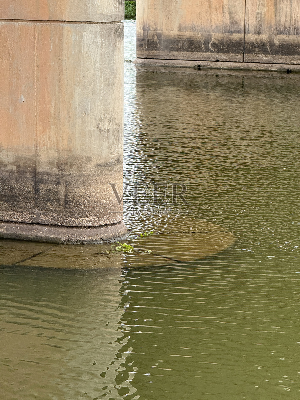 水泥路桥杆子上的河照片摄影图片