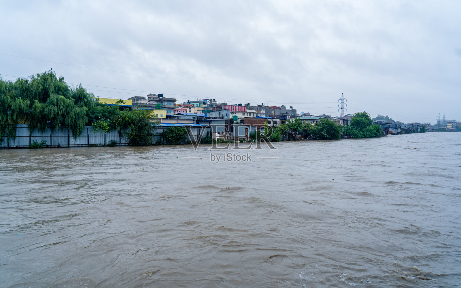 加德满都大雨倾盆照片摄影图片