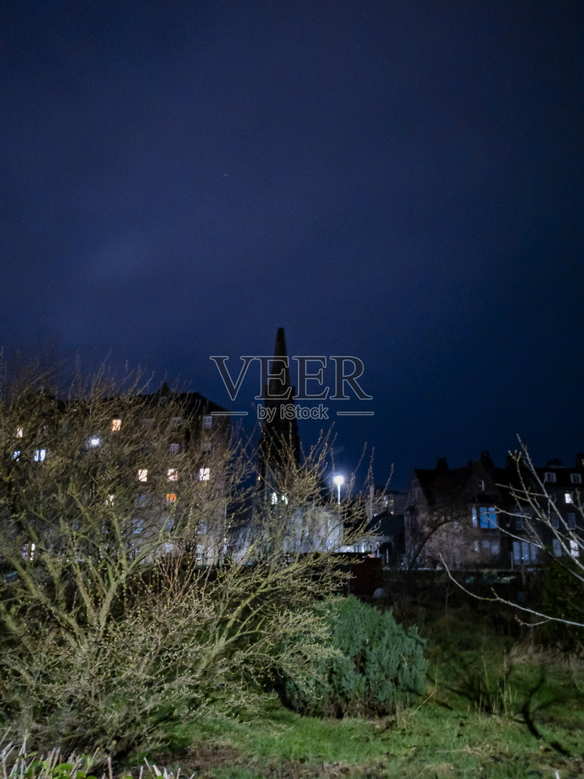 夜晚的利斯林克斯公园，利斯照片摄影图片