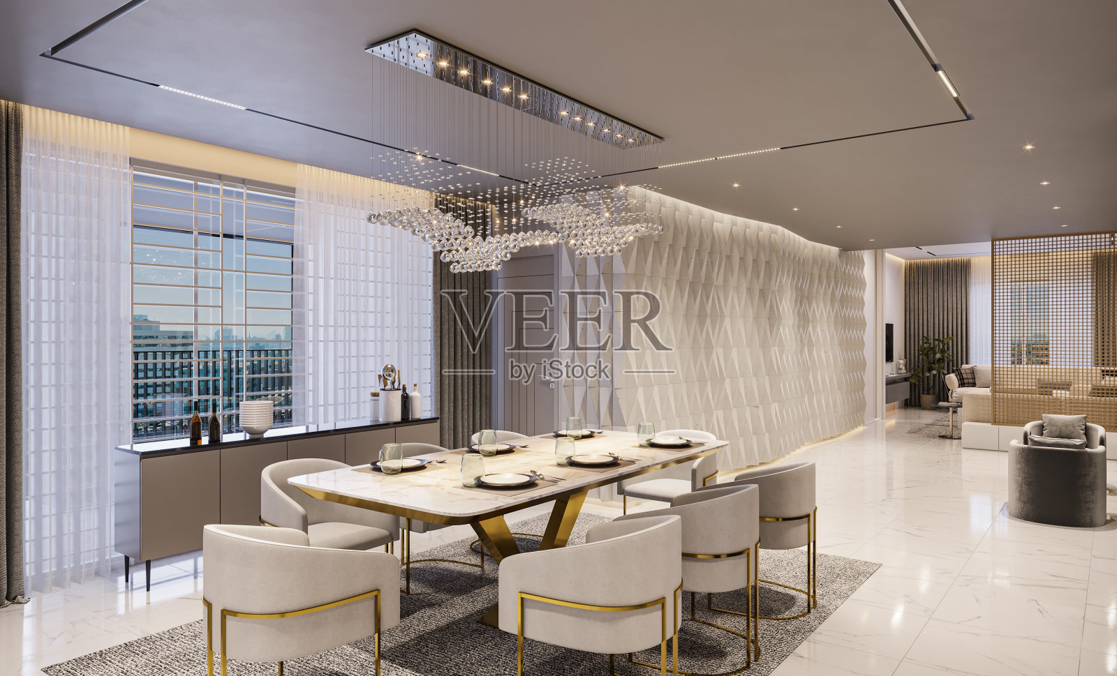 在客厅设计中平衡优雅与简单的艺术照片摄影图片