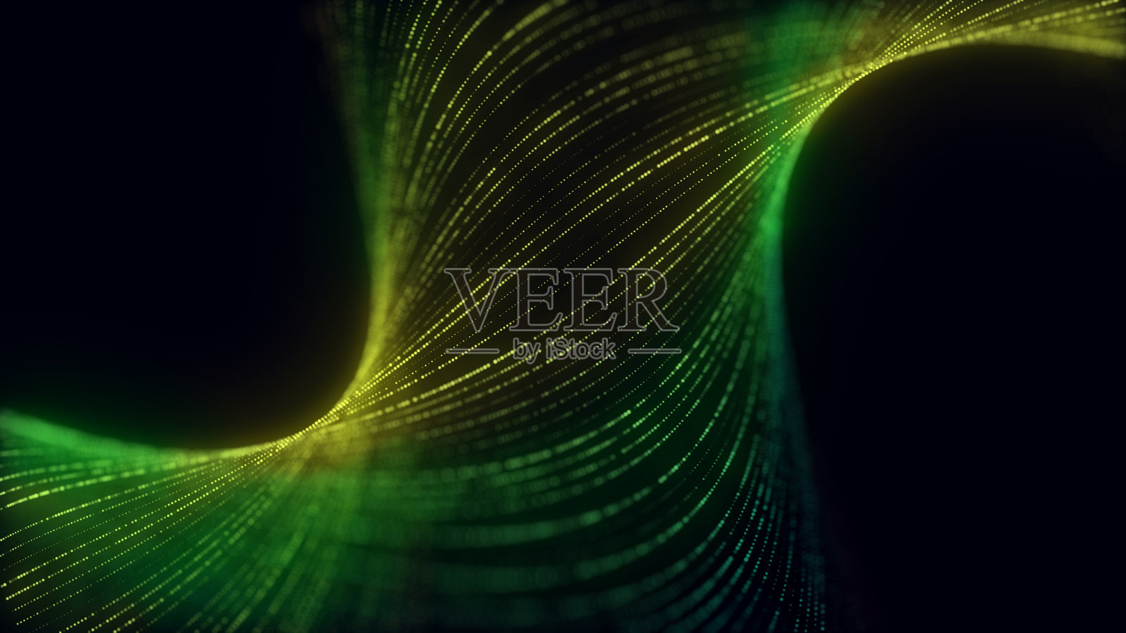 未来的数字浪潮。黑暗的网络空间。抽象音乐背景。粒子流大数据可视化。3 d渲染。照片摄影图片