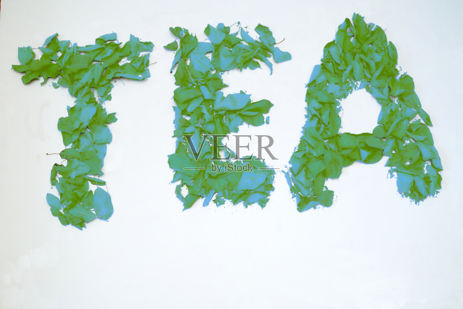 绿色题字茶，干草本树叶的果树照片摄影图片