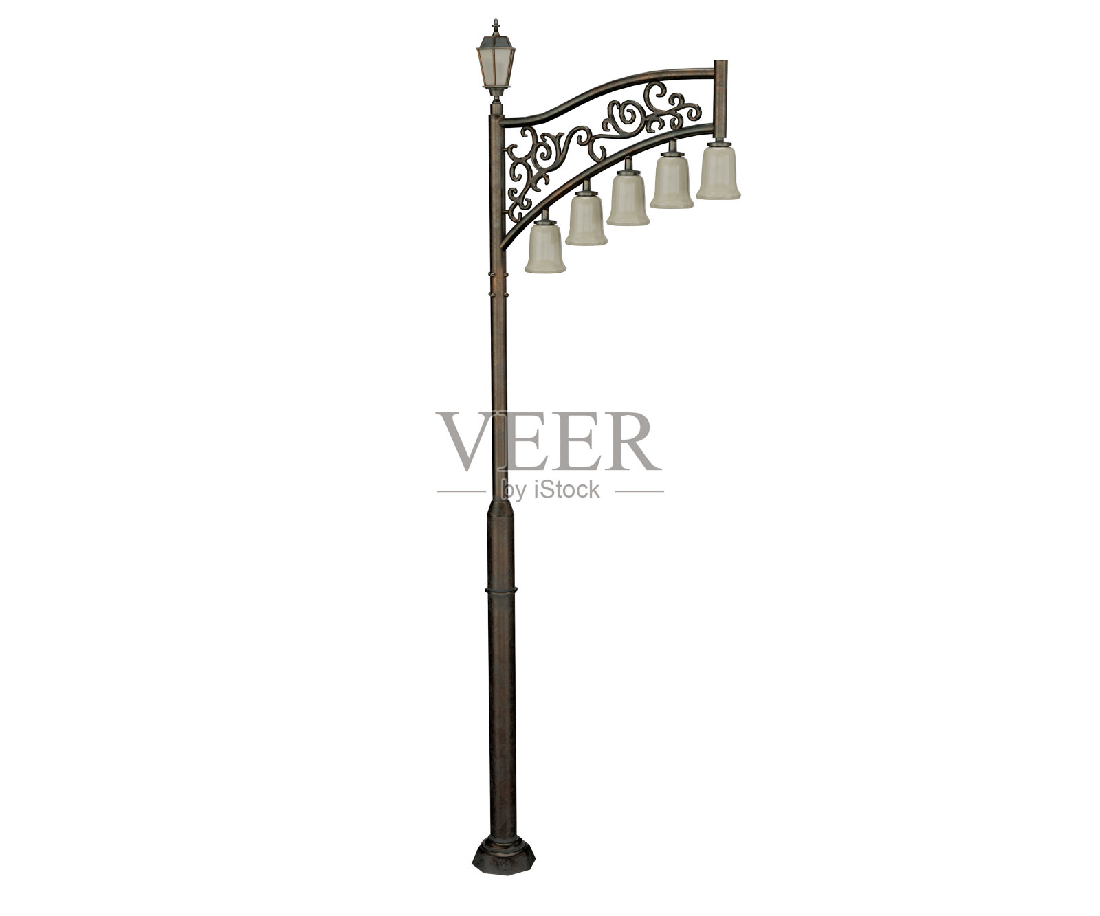 3d渲染街道城市灯照片摄影图片