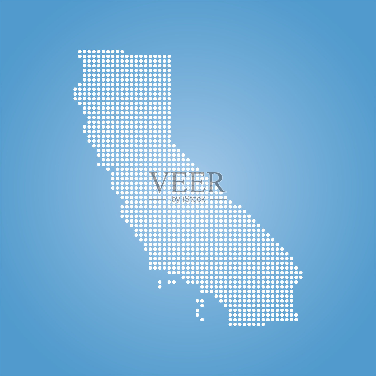 加州地图插画图片素材