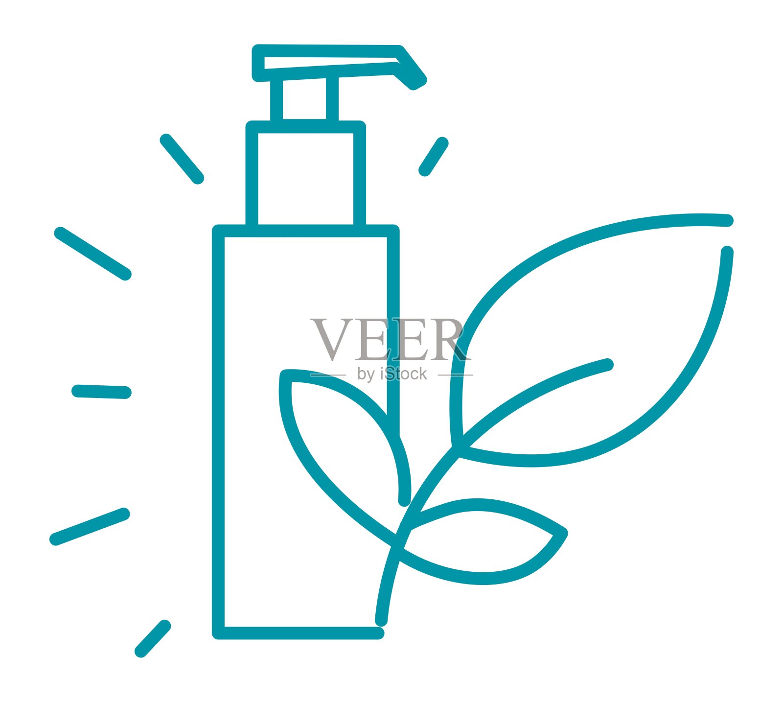 化妆品产品，天然有机载体插画图片素材