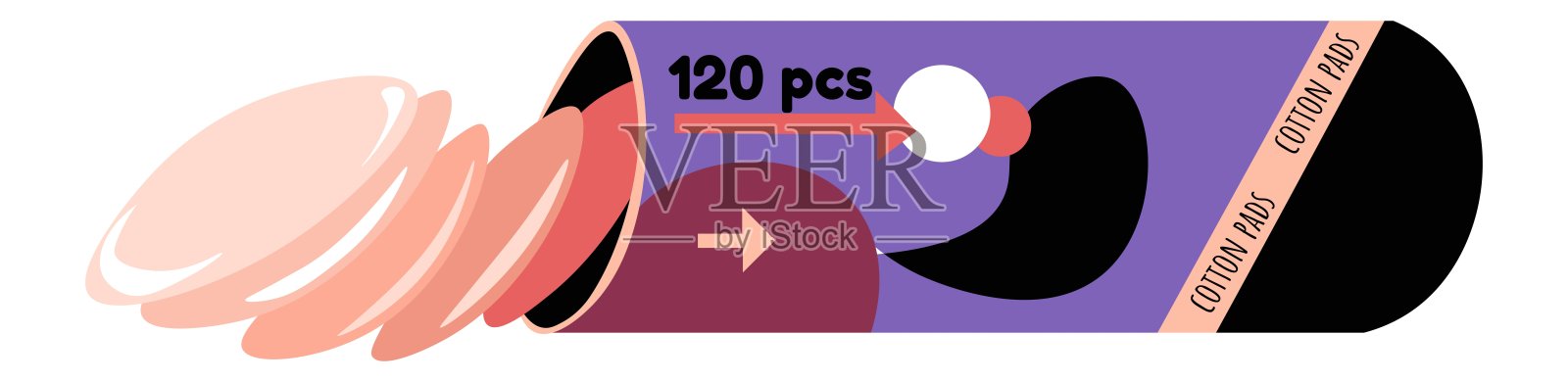 棉垫、卫生及美容产品插画图片素材