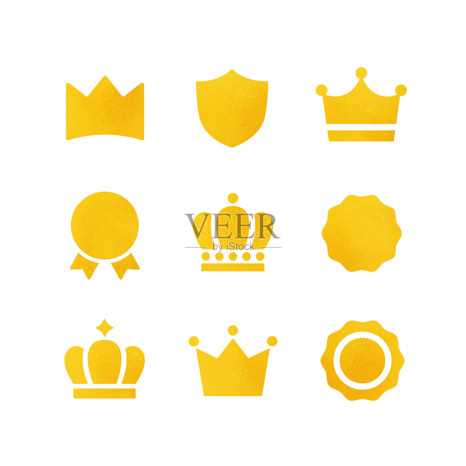 闪闪发光的皇冠。一个王冠的矢量插图，可用于排名和等级表达。插画图片素材