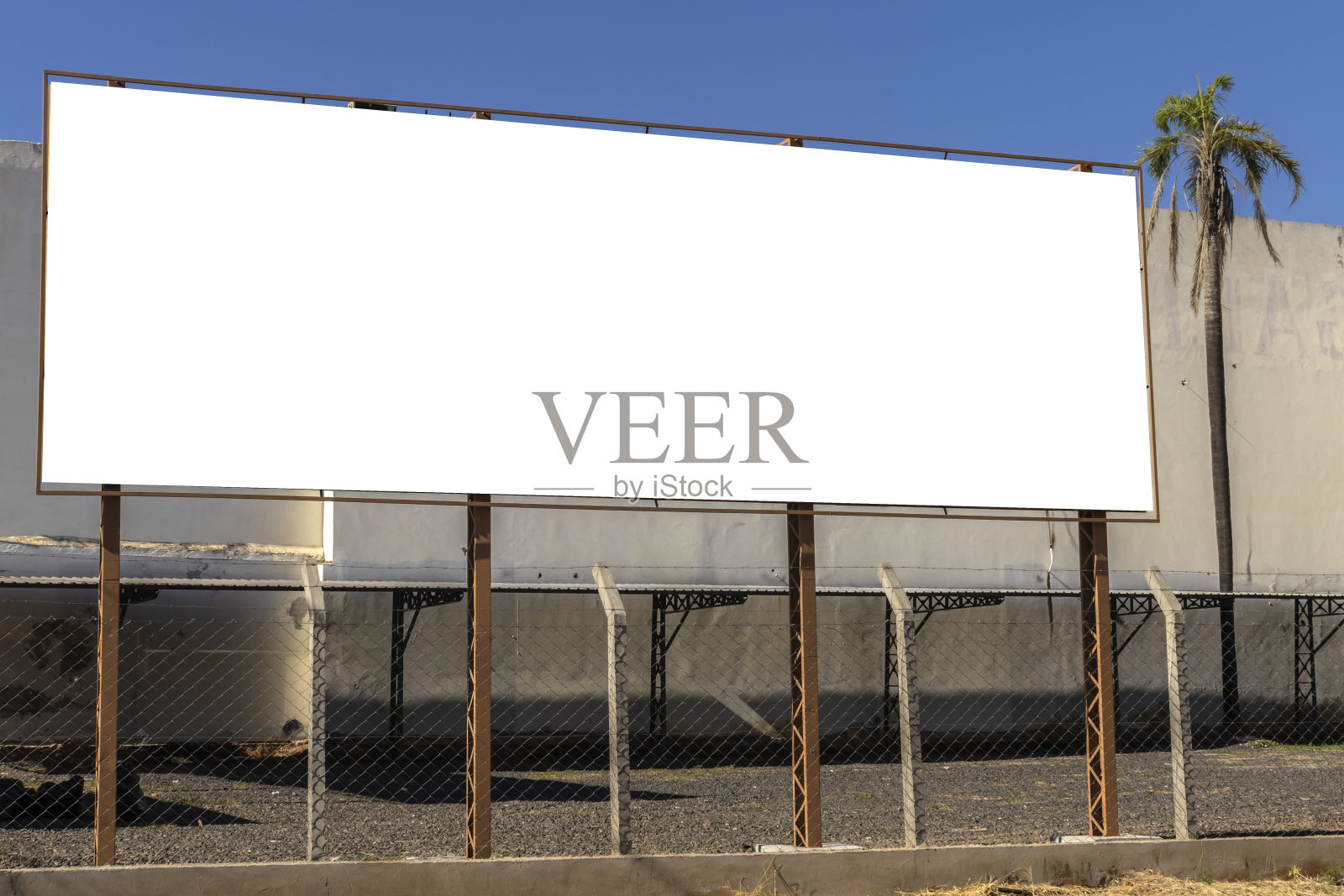 空白广告牌模型准备好了照片摄影图片