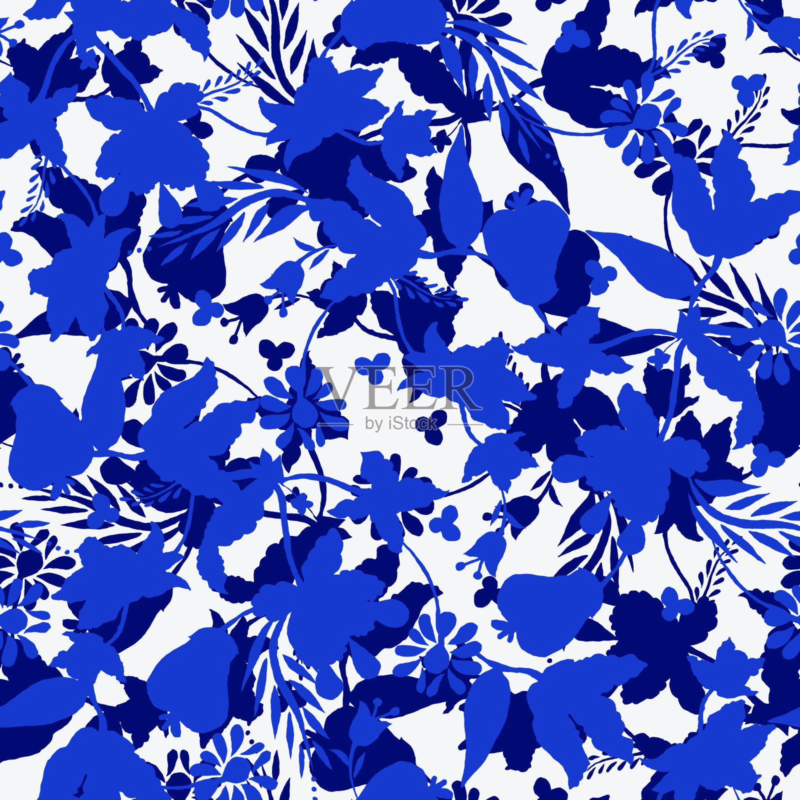 热带图案设计数码印花插画图片素材