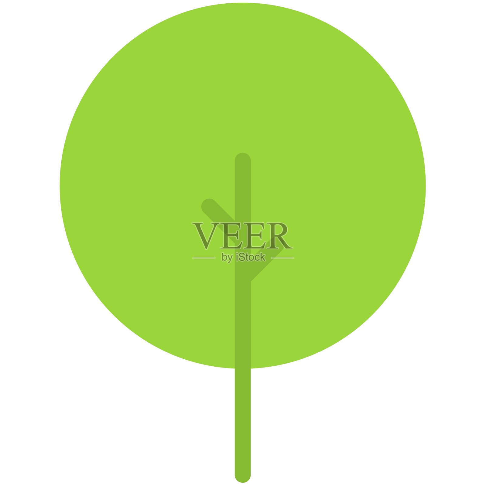 树木和森林彩色图标集插画图片素材