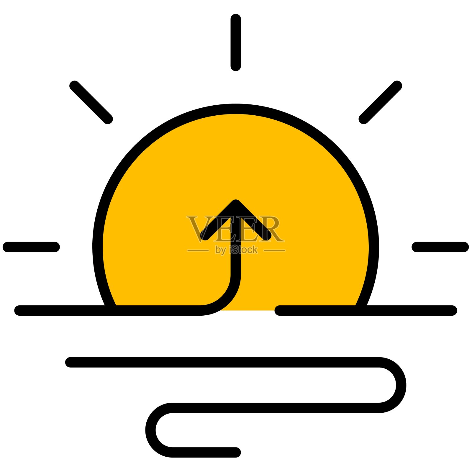 天气彩色图标包插画图片素材