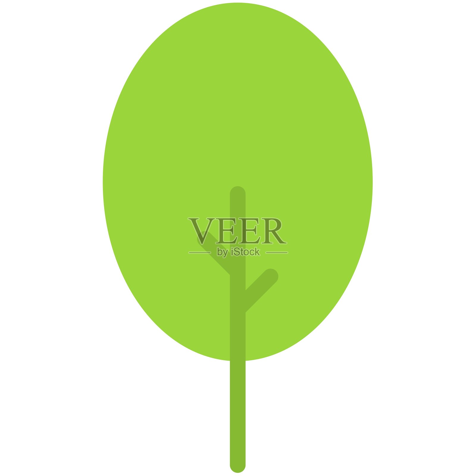 树木和森林彩色图标集插画图片素材