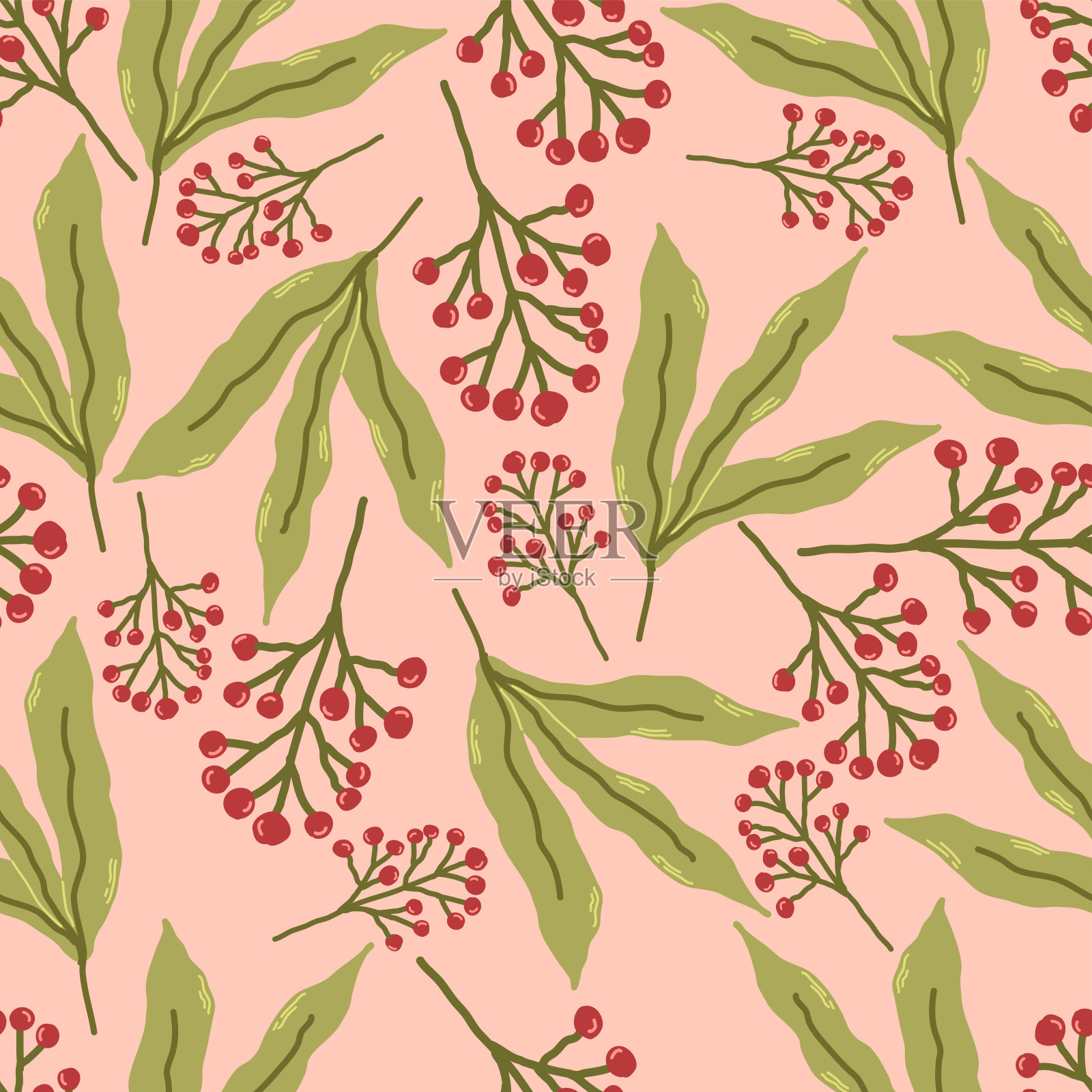 时尚的彩色花无缝图案插图。设计时装，织物，纺织品，壁纸，封面，网页，包装和所有印刷品插画图片素材