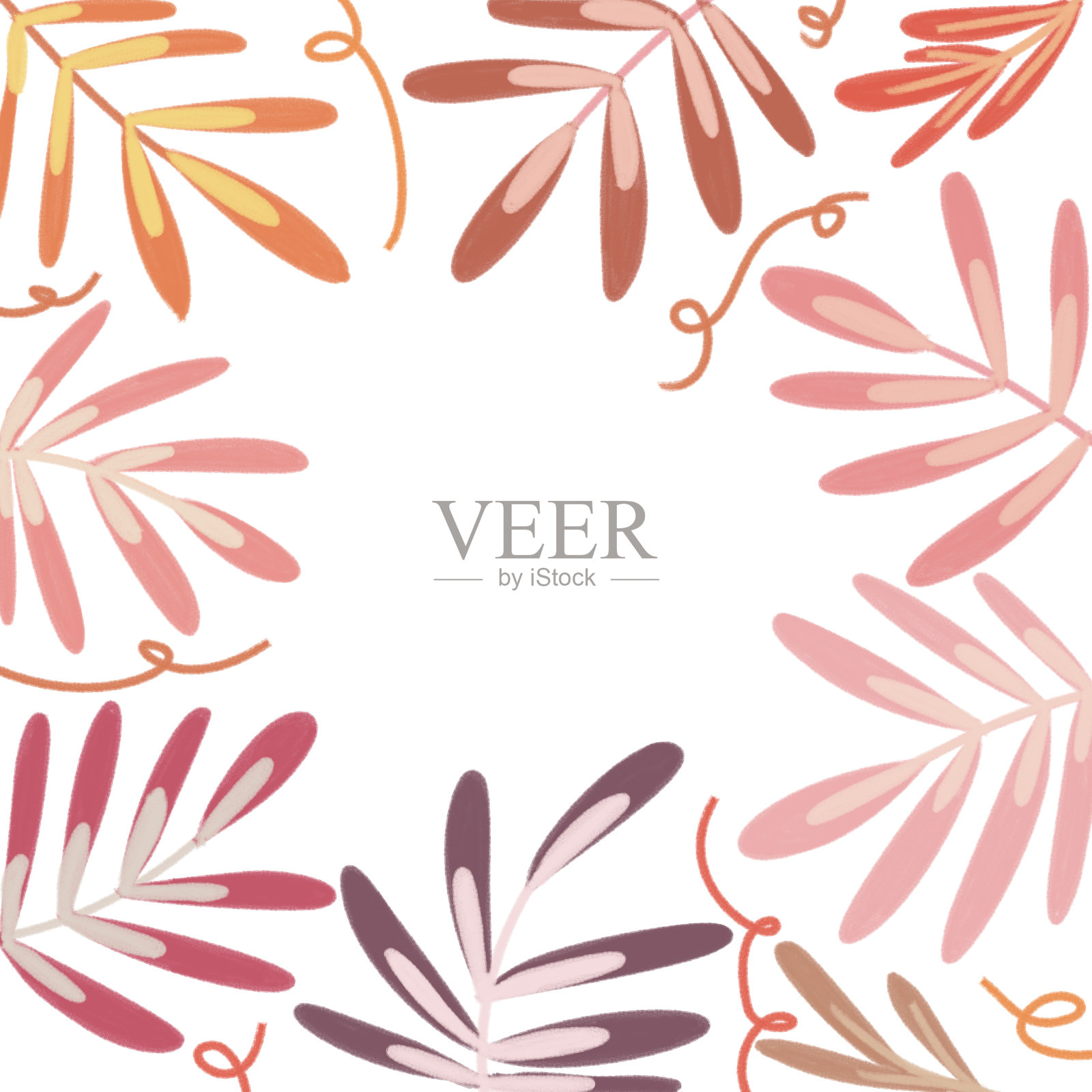 插图背景项目线条装饰花卉植物插画图片素材