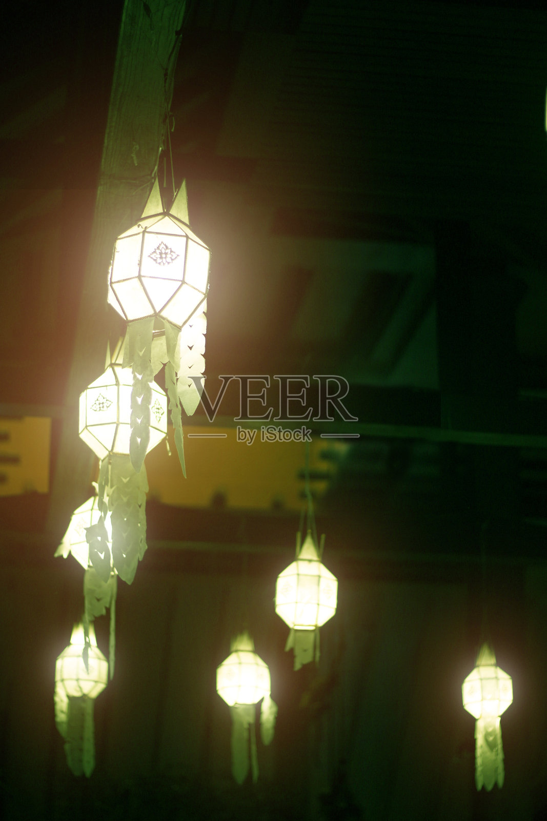 清迈灯笼照片摄影图片