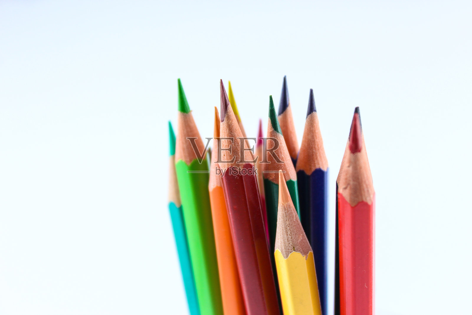 一束彩色铅笔照片摄影图片