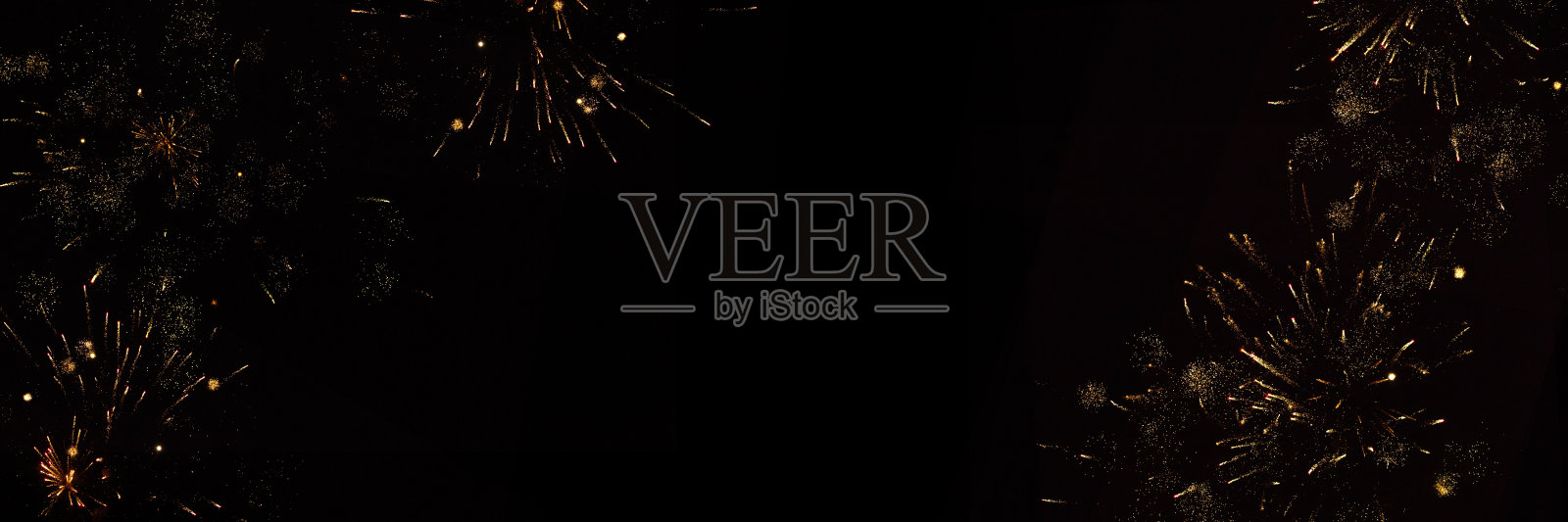 抽象彩色烟花背景与自由空间的文字。网络横幅照片摄影图片