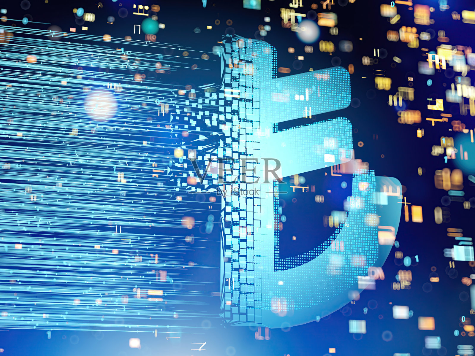 数字土耳其里拉转移或加密货币交易照片摄影图片