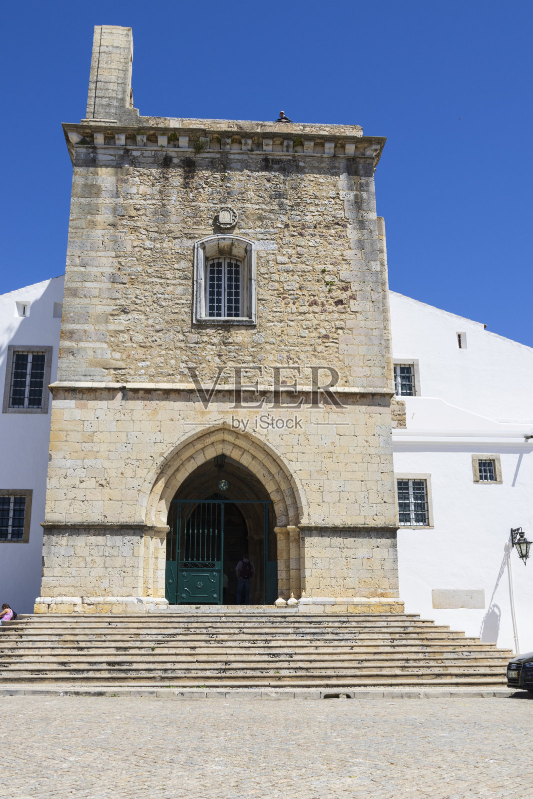 法鲁市的教堂。阿尔加维,葡萄牙。照片摄影图片