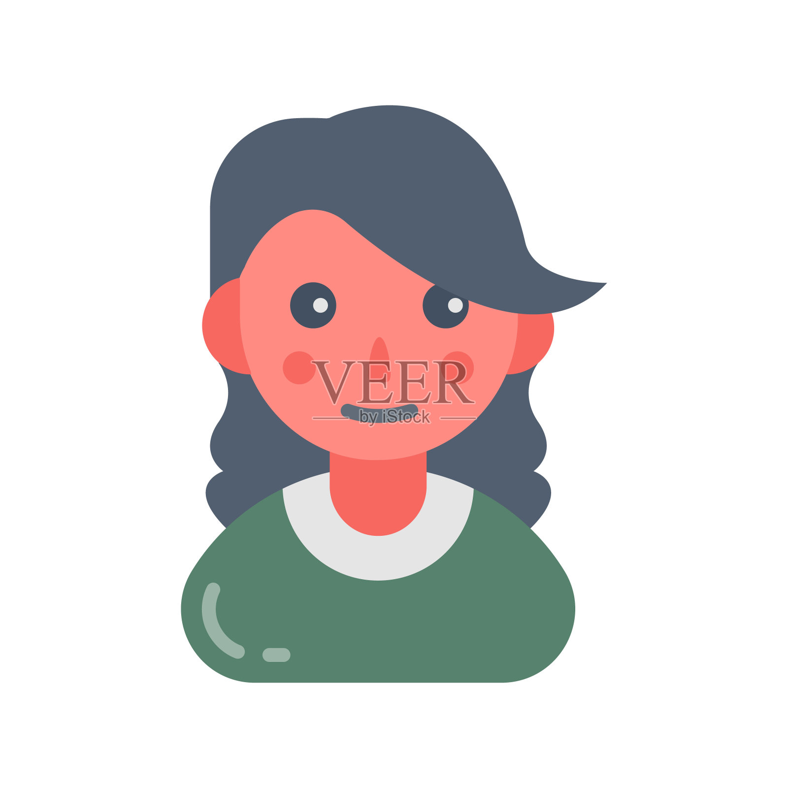 时尚的女性图标在矢量。标识插画图片素材