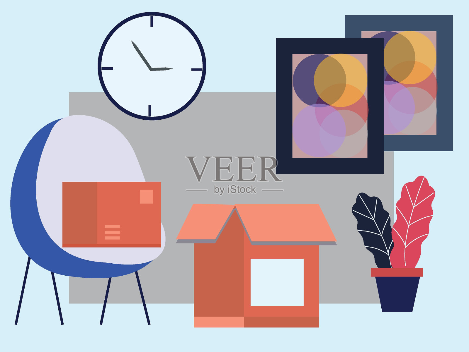 一切都准备好了。插画图片素材