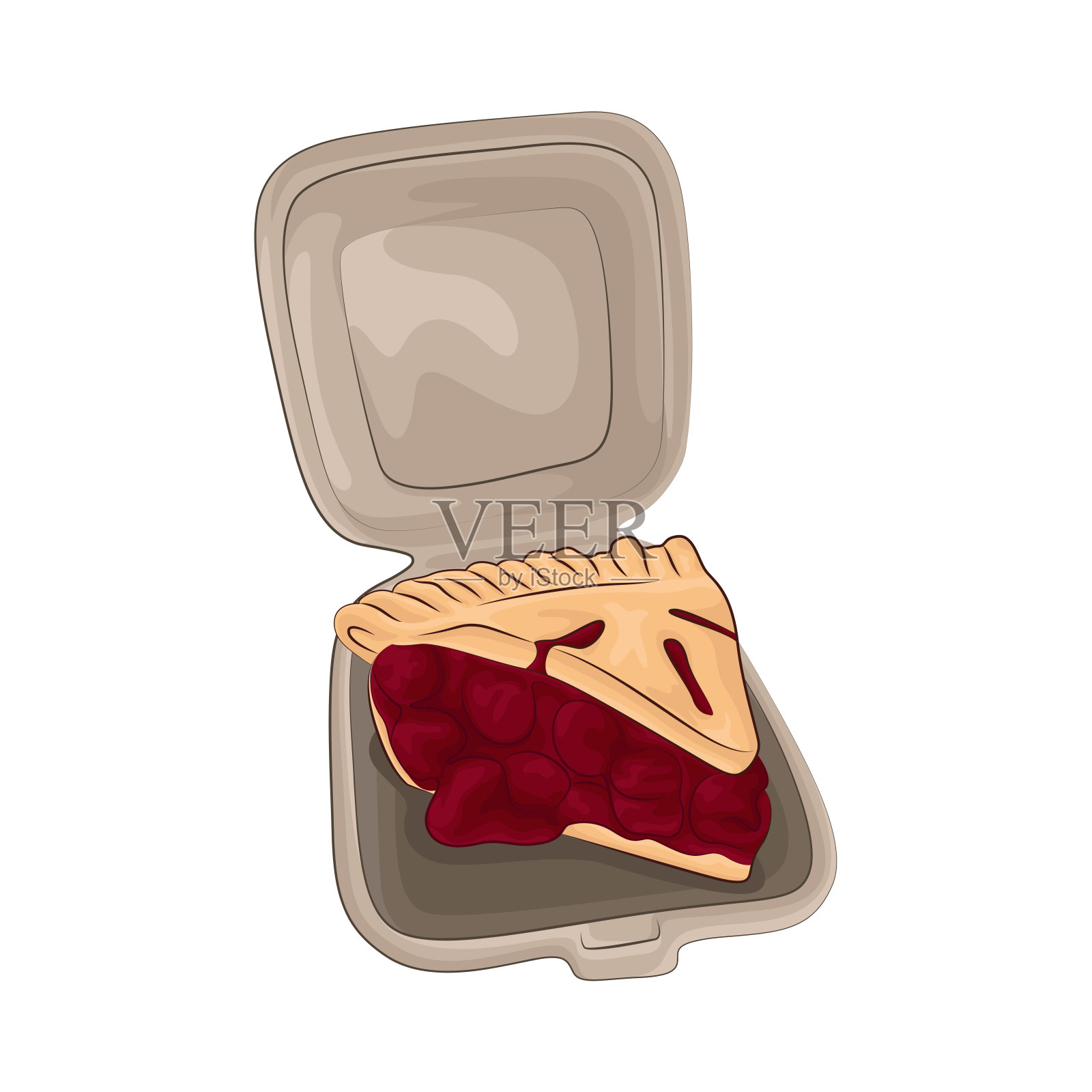 蛋糕盒插画图片素材