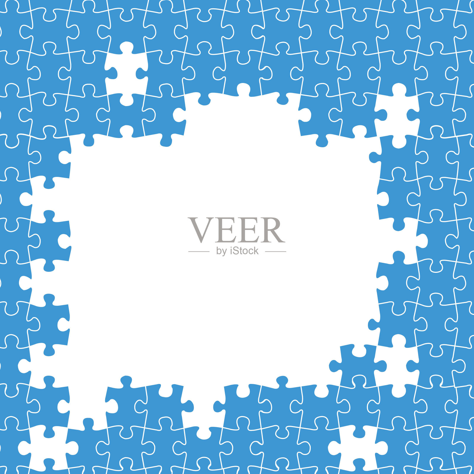 蓝色拼图纹理背景插图插画图片素材