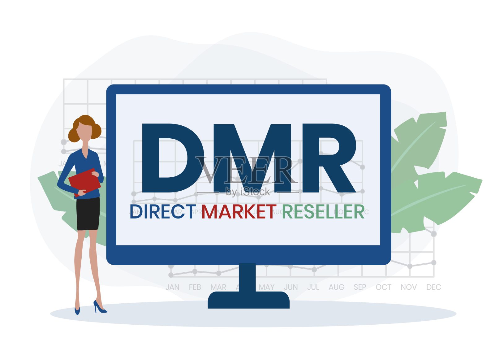 DMR -直接市场转售商插画图片素材