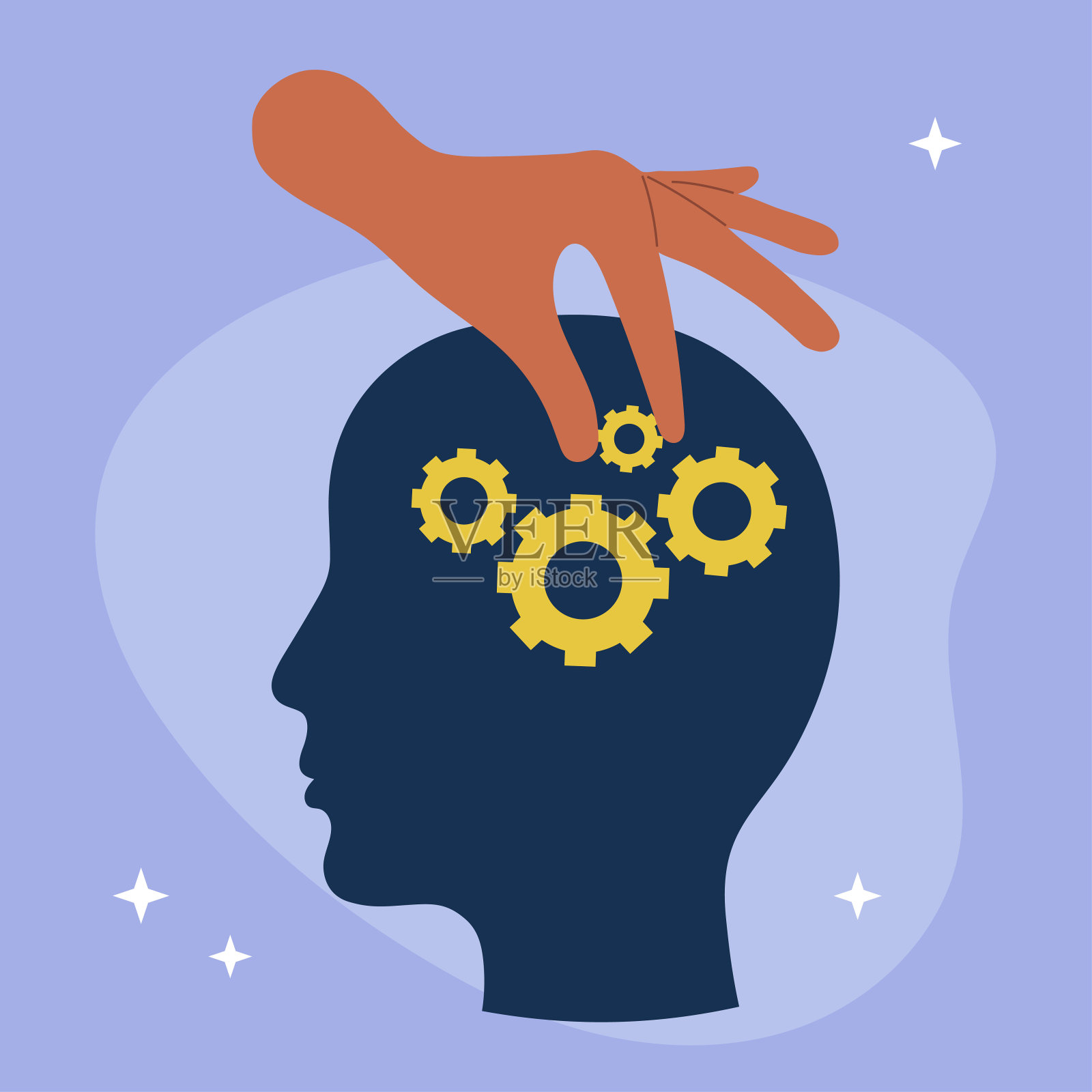 创造性思维，头脑风暴，创造性思维概念。插画图片素材