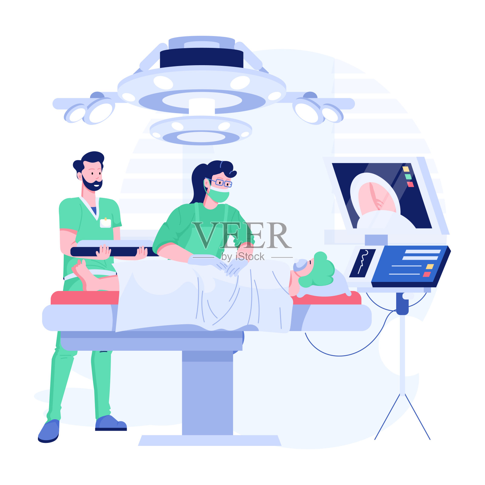 操作剧院插画图片素材