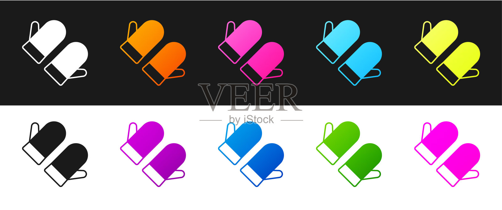 圣诞手套图标矢量素材插画图片素材