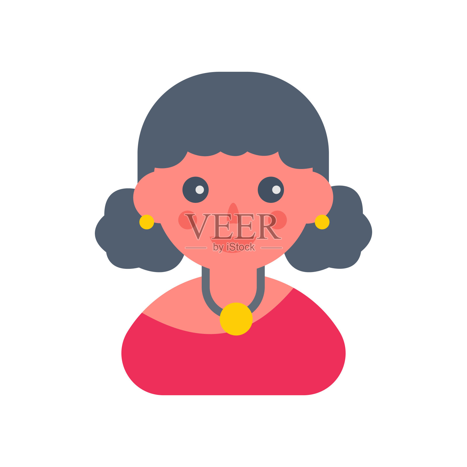 派对服务员图标在矢量。标识插画图片素材