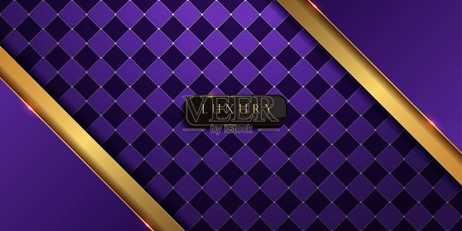 方格图案紫色底色插画图片素材