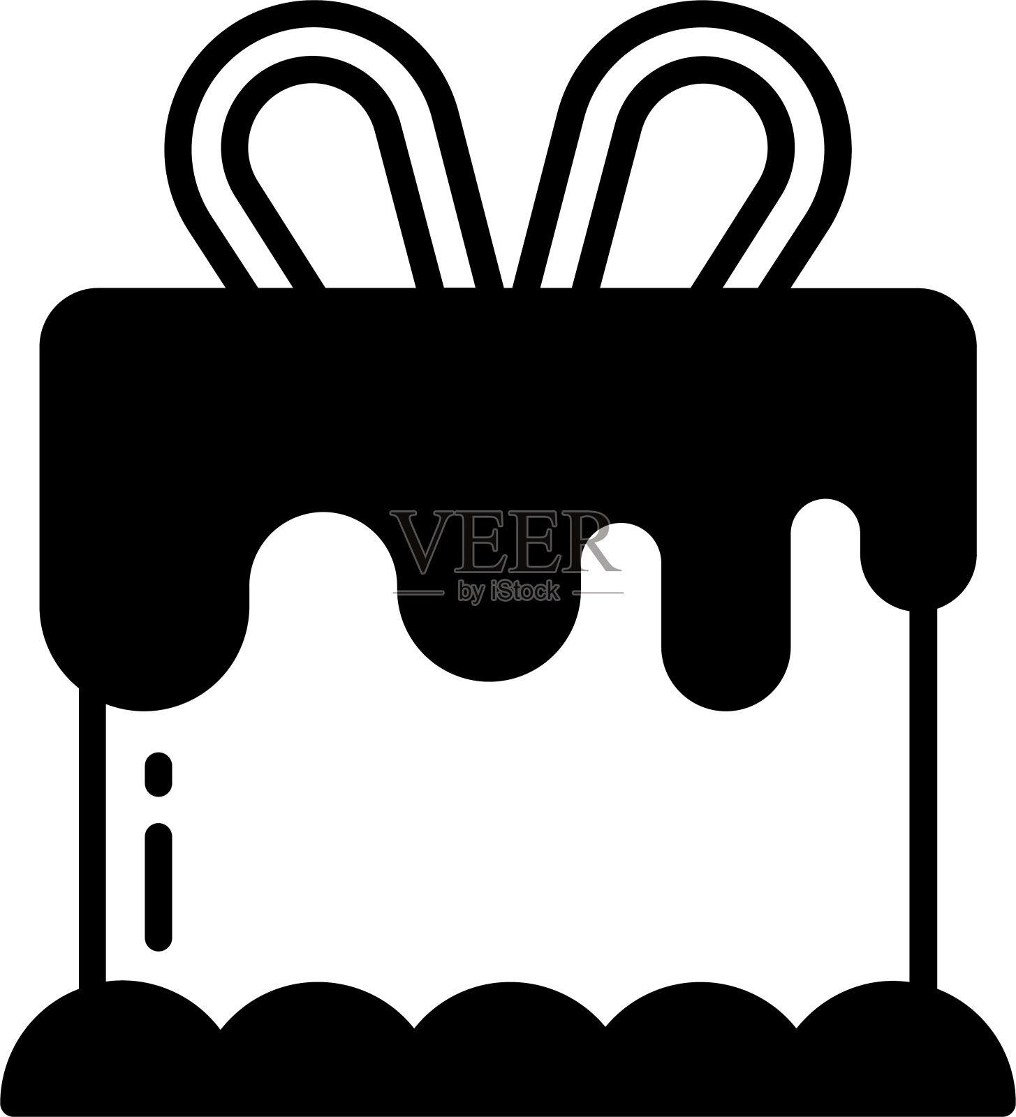 糕点字形和线矢量插图插画图片素材