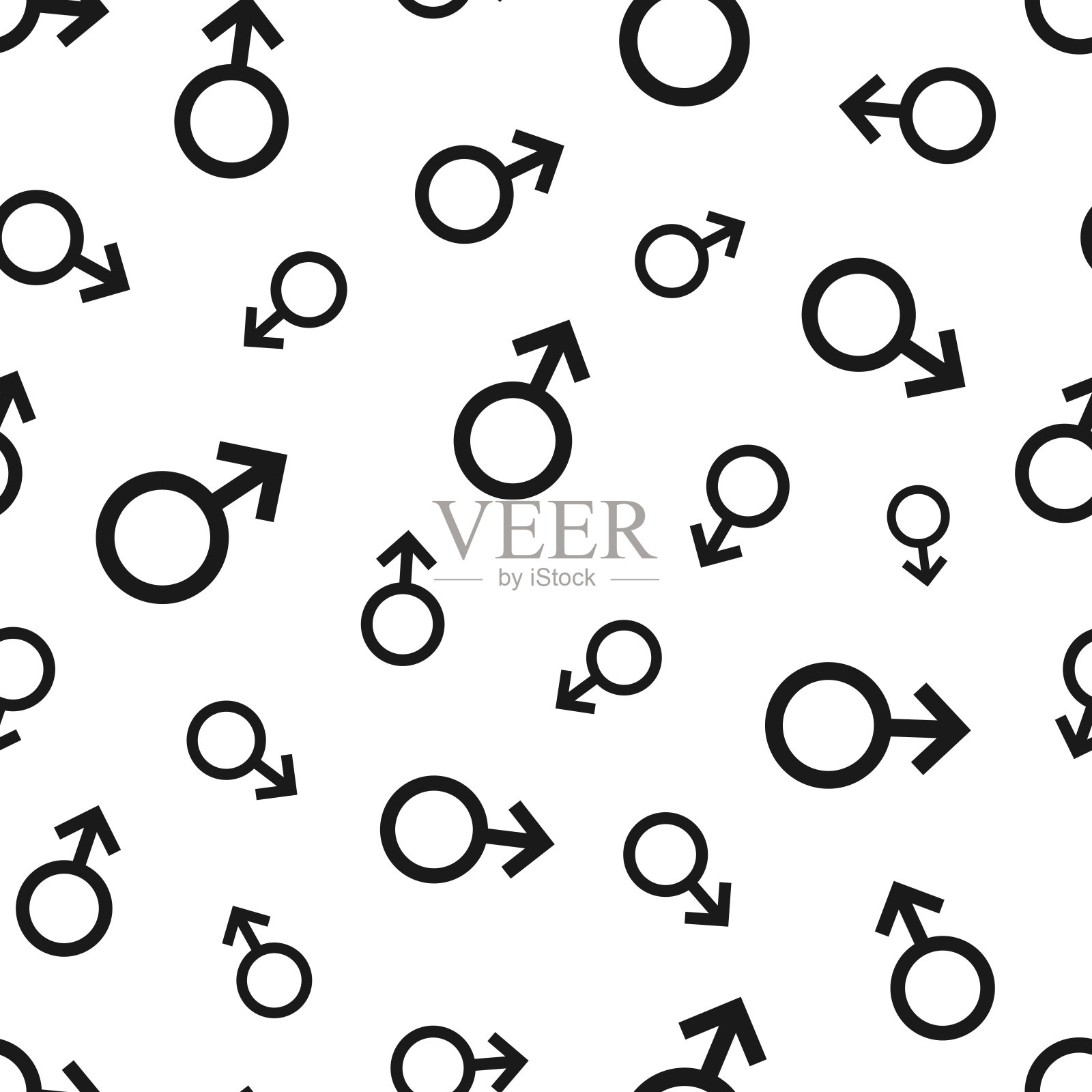 男性。无缝模式。白色背景的图标插画图片素材