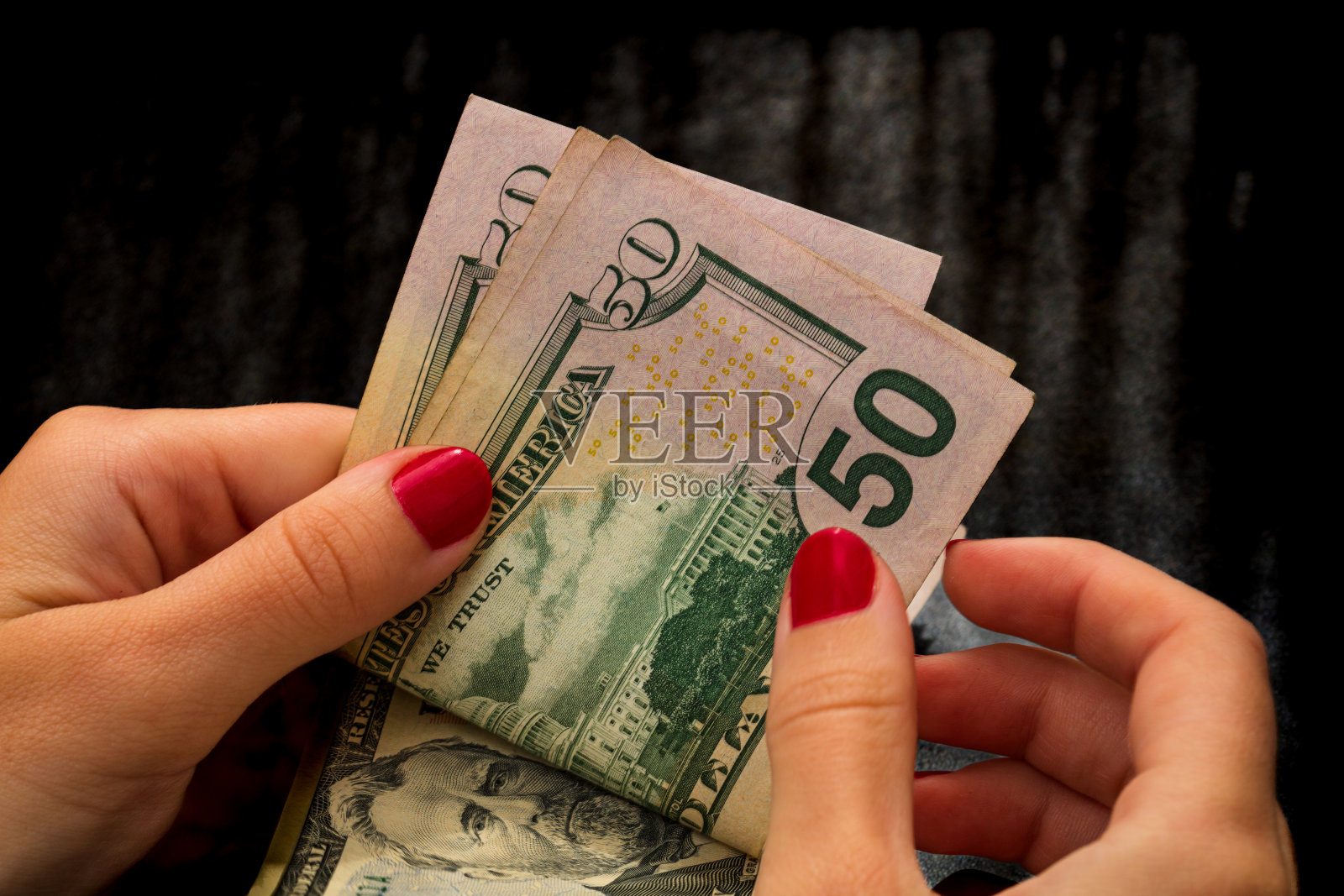 美元钞票，美元详细照片。美利坚合众国货币照片摄影图片