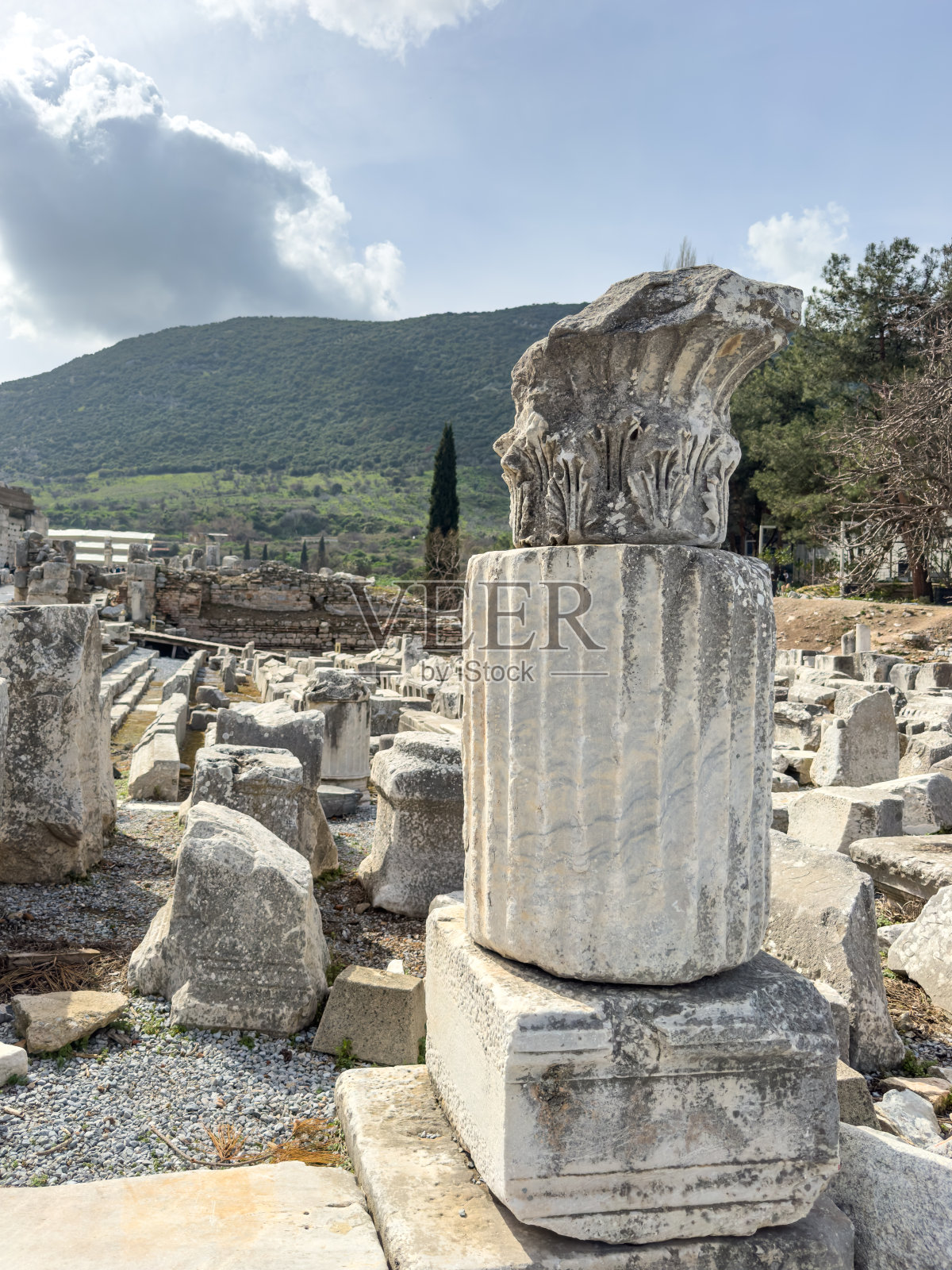 以弗所古城，建于古安纳托利亚照片摄影图片