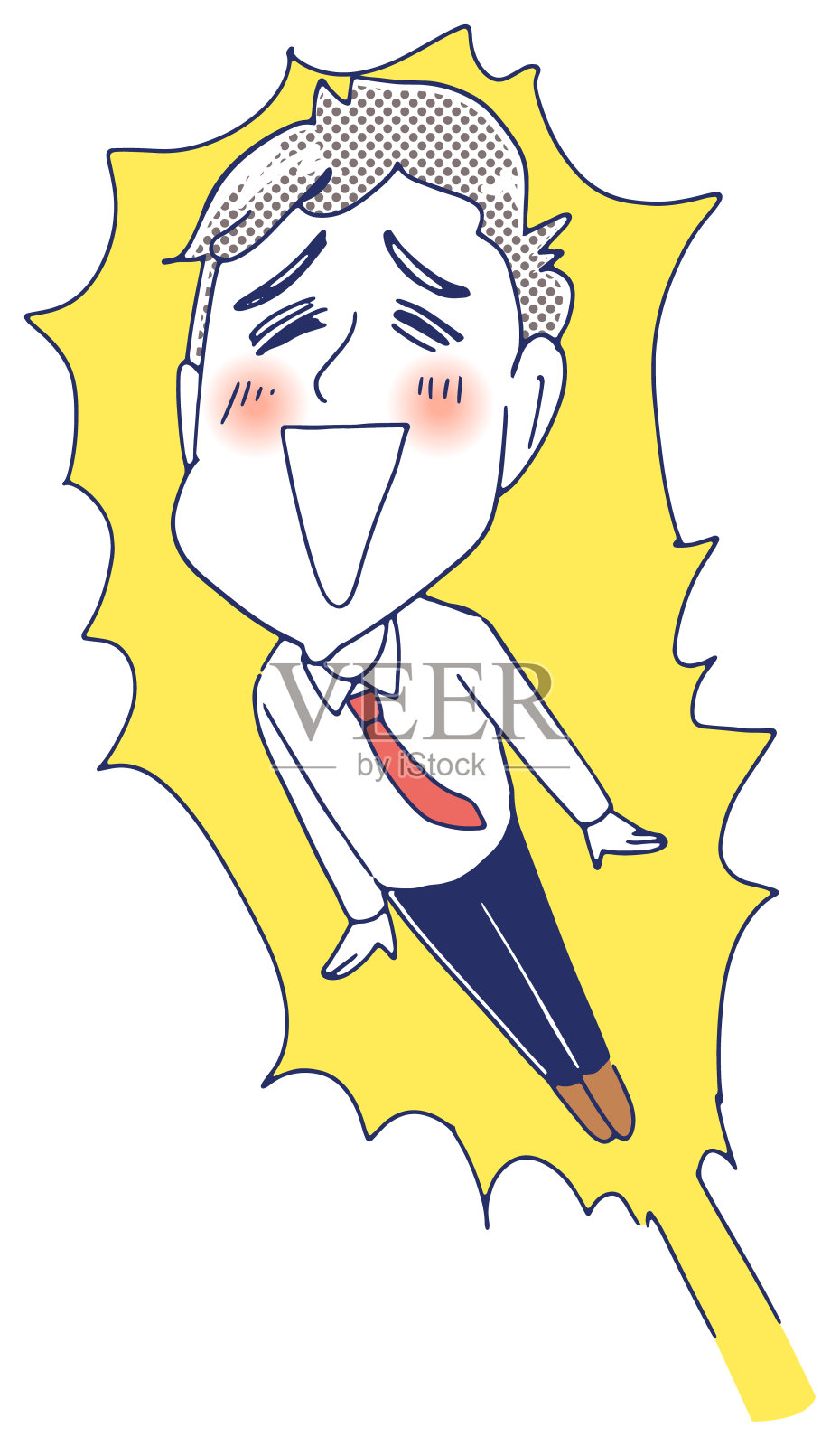 一个看起来很舒服的人插画图片素材