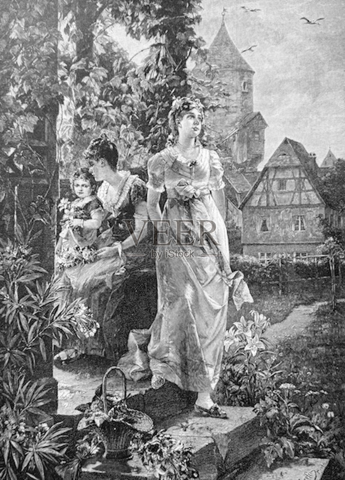 遥想远方插画图片素材