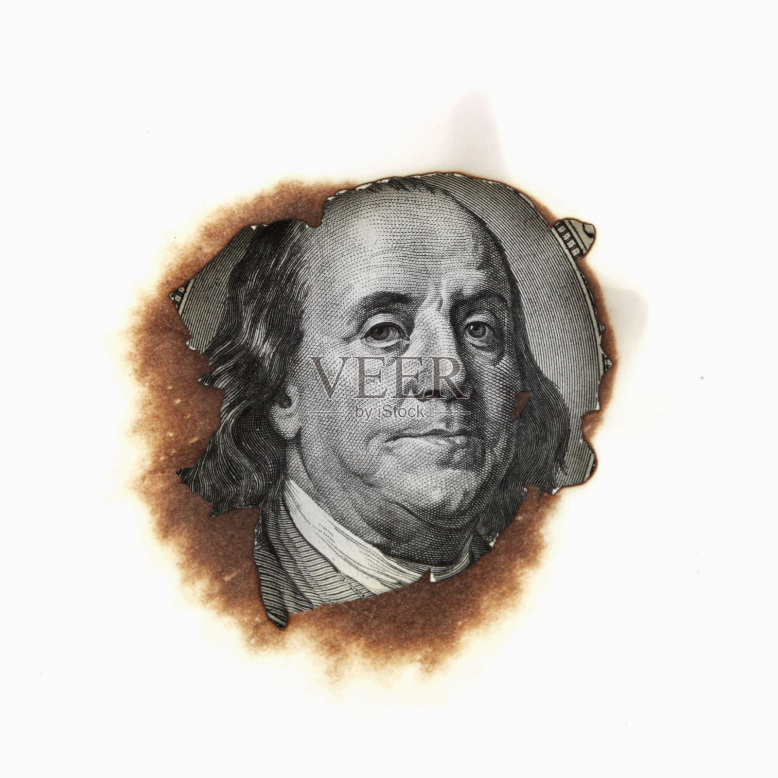 焚烧美钞特写(详情)照片摄影图片