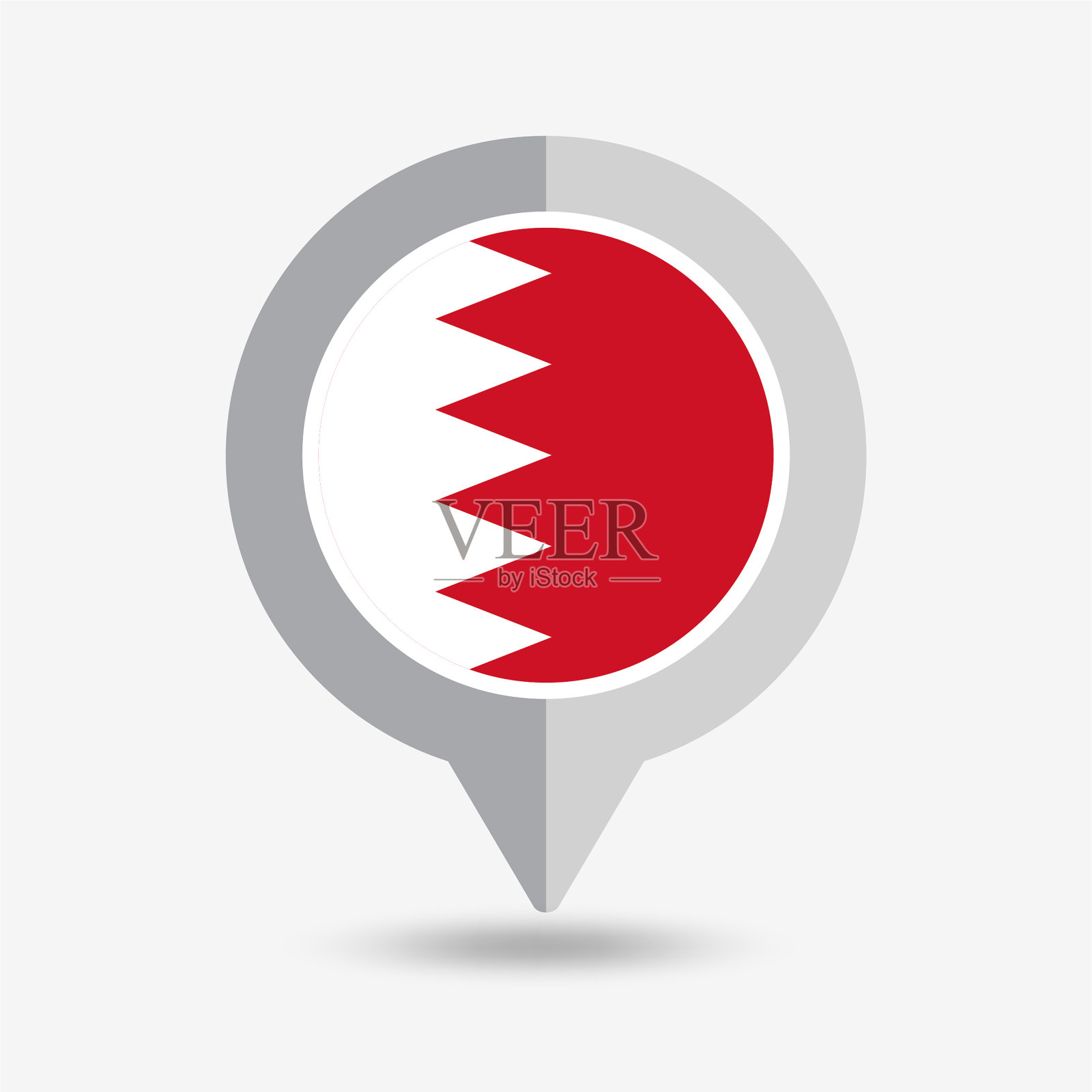巴林位置针图标矢量插图插画图片素材