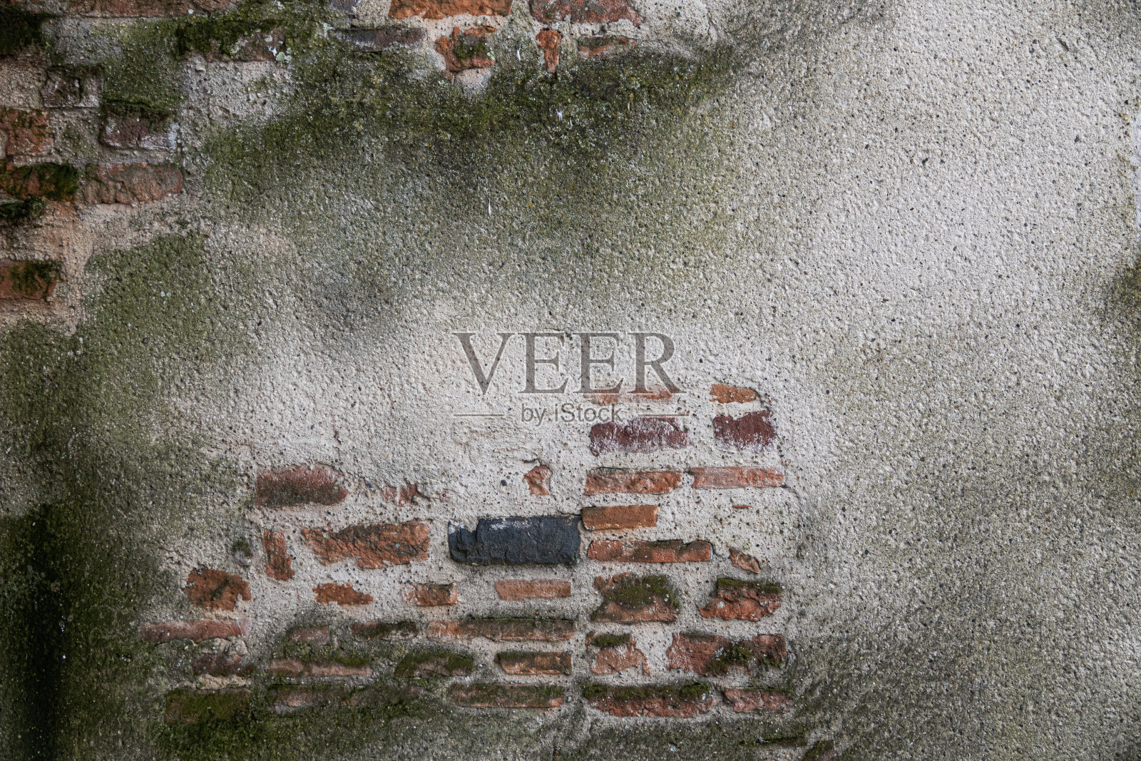 水泥墙配砖部分照片摄影图片