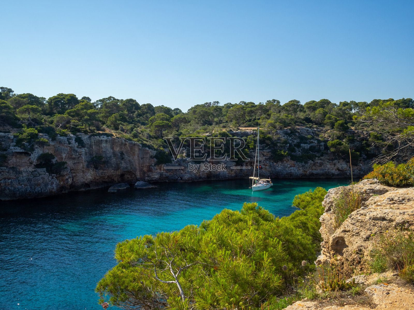 马略卡岛的卡拉皮岛照片摄影图片