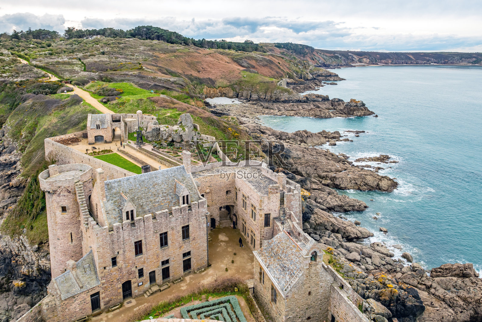 拉拿铁堡，法国布列塔尼照片摄影图片