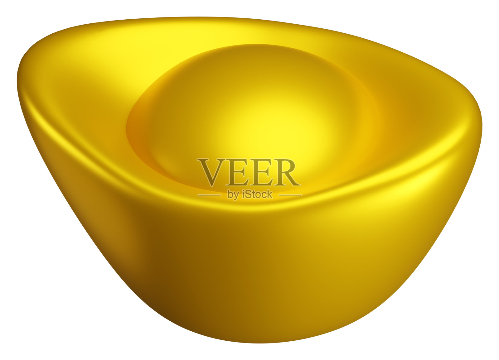 三维建模中国金锭。中国金属金元宝3D图标插图照片摄影图片