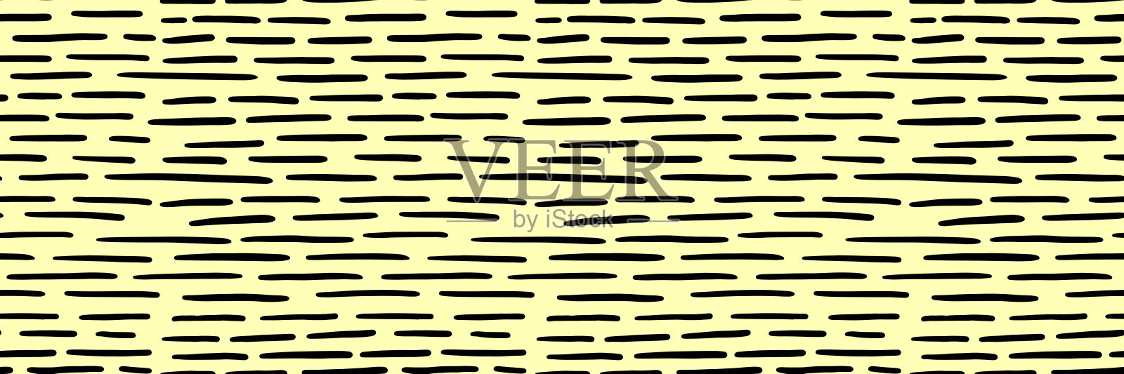 小破折号图案。无缝最小的虚线图案，小元素在黄色的背景。插画图片素材