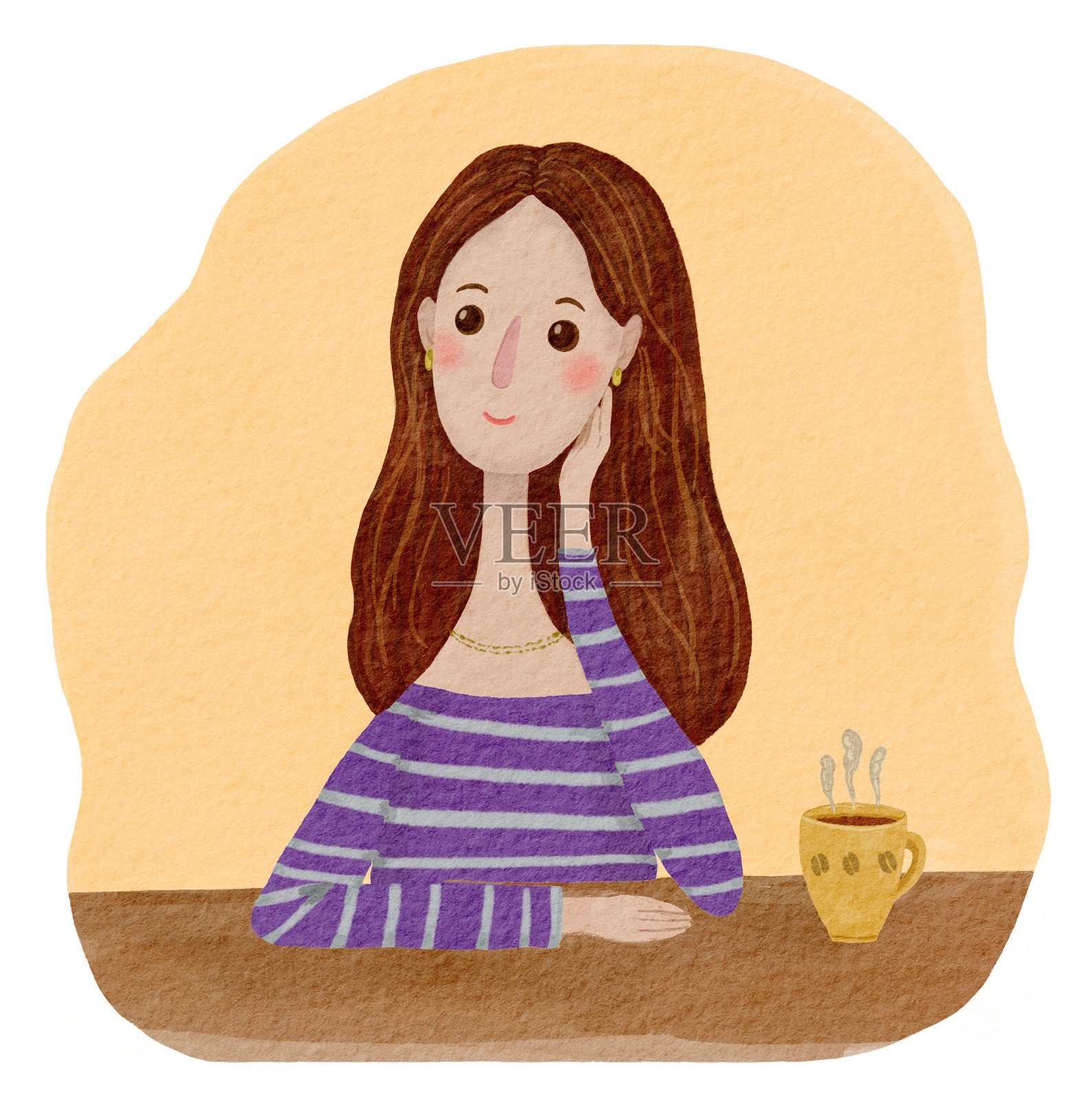 休息时间插画图片素材